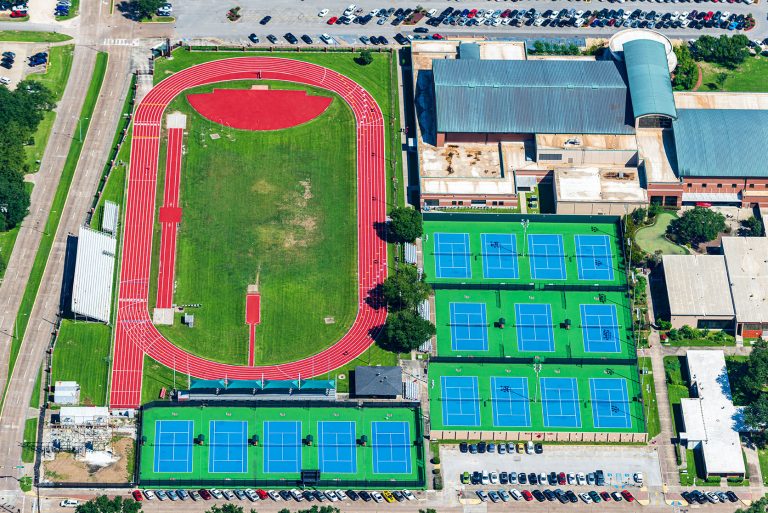 Aerial photo of sports complex near Austin, Texas.